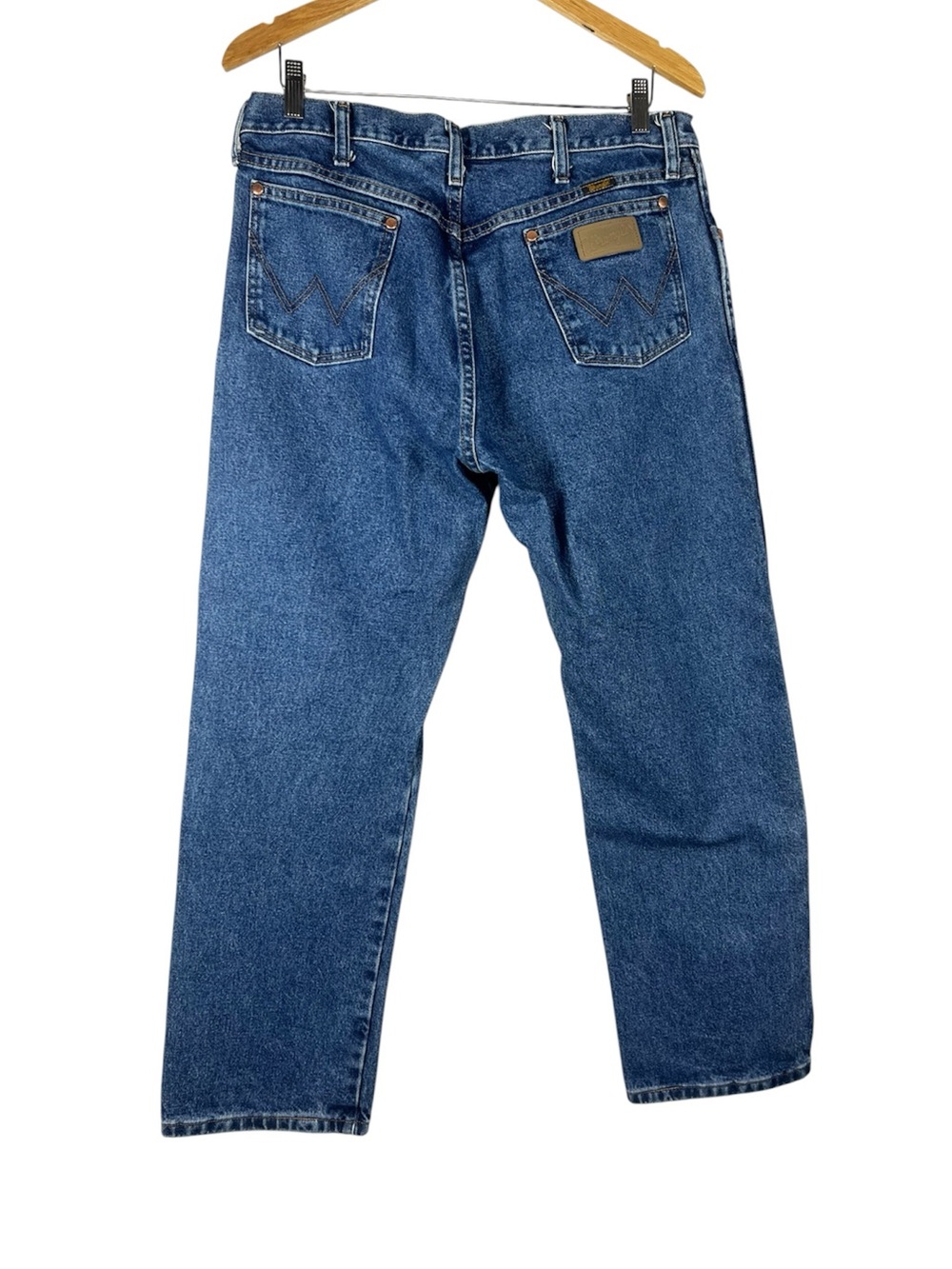 Wrangler Vintage Medium Wash Cotton Straight Leg Jeans 34 x 30